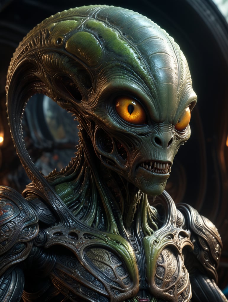 a photorealistic alien