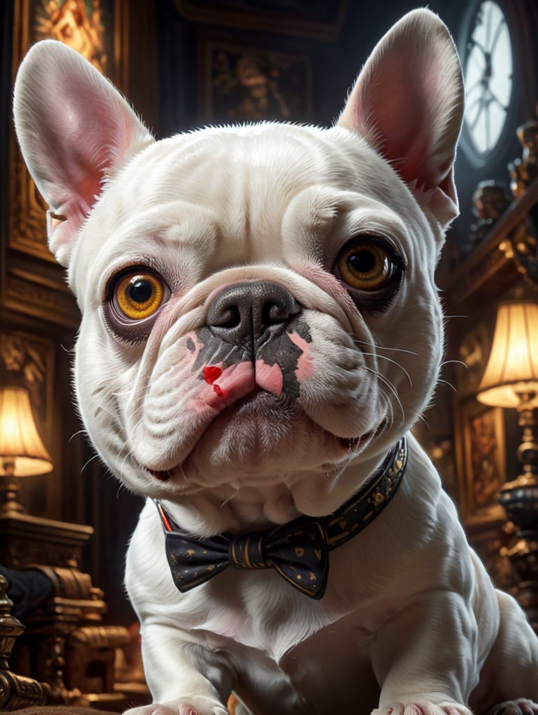 disney pixar dylan movie poster show a white french bulldog