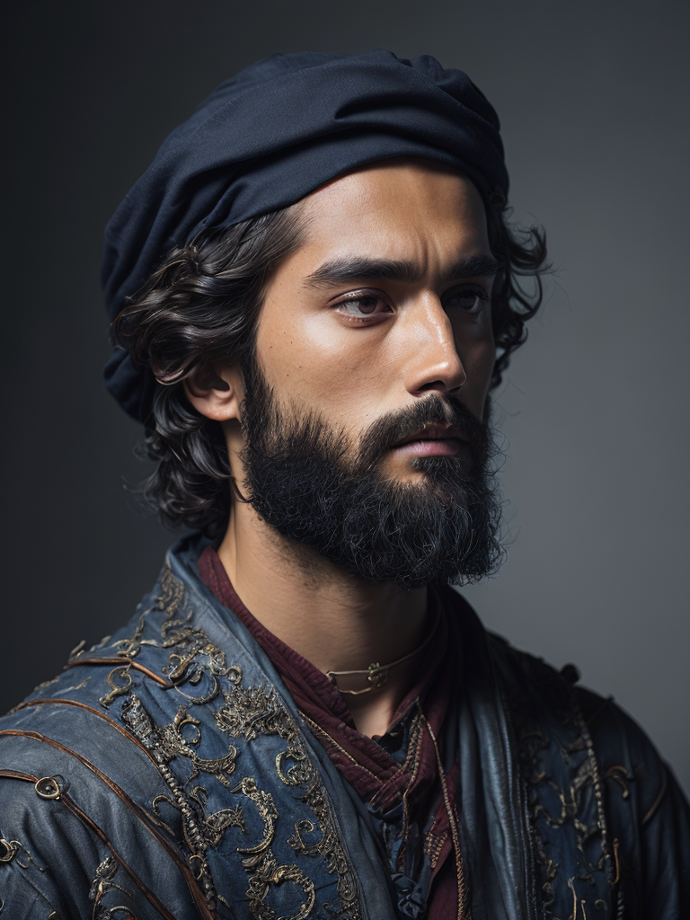 marco polo portrait, oil canvas