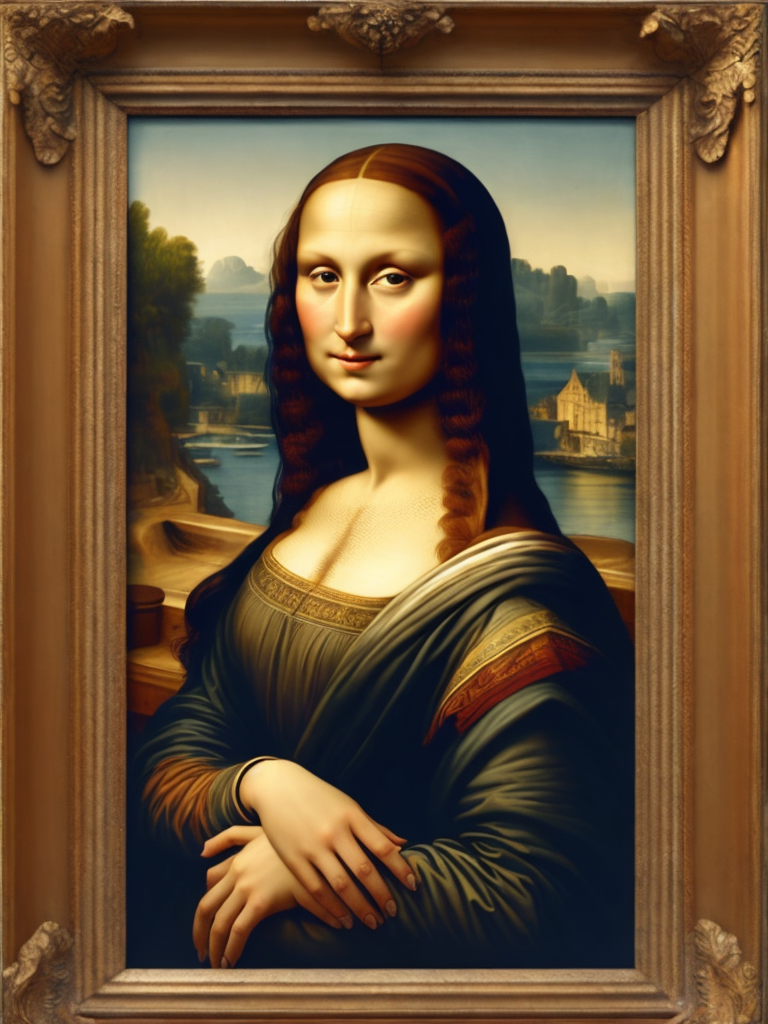 Mona Lisa Leonardo da Vinci, original art