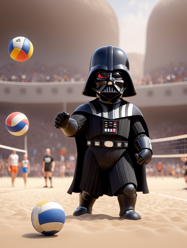 darth vader playing volleyball