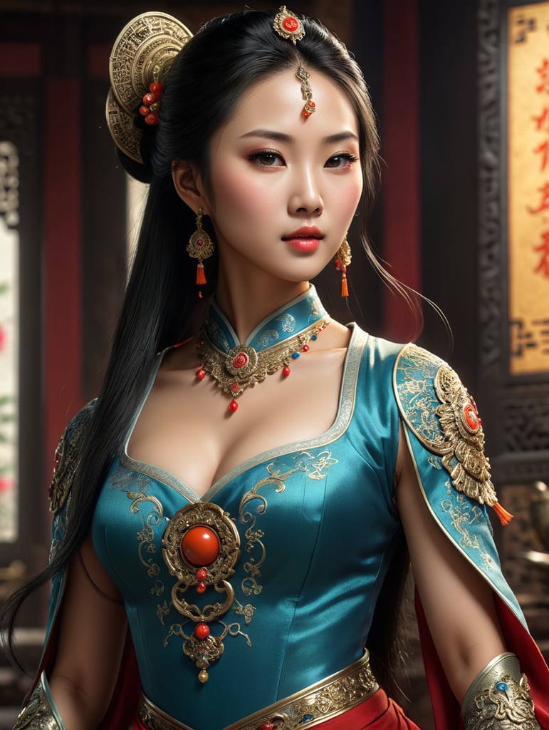 asian woman posing, cgsociety 9, beautiful render of tang dynasty, xianxia, mulan, ancient asian dynasty princess, by Lü Ji, beautiful oriental woman, beautiful asian woman, chinese princess, young asian woman, beautiful young asian woman, manhwa, korean artist, beautiful young korean woman, beautiful asian girl, asian woman