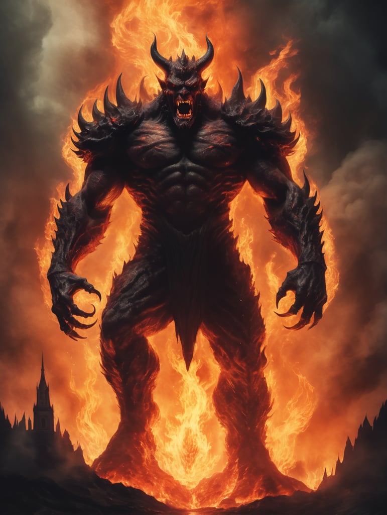 Very scary devil fire theme