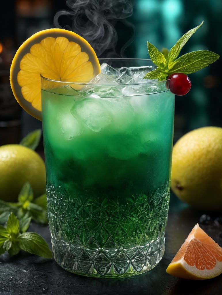 Cocktail green mist