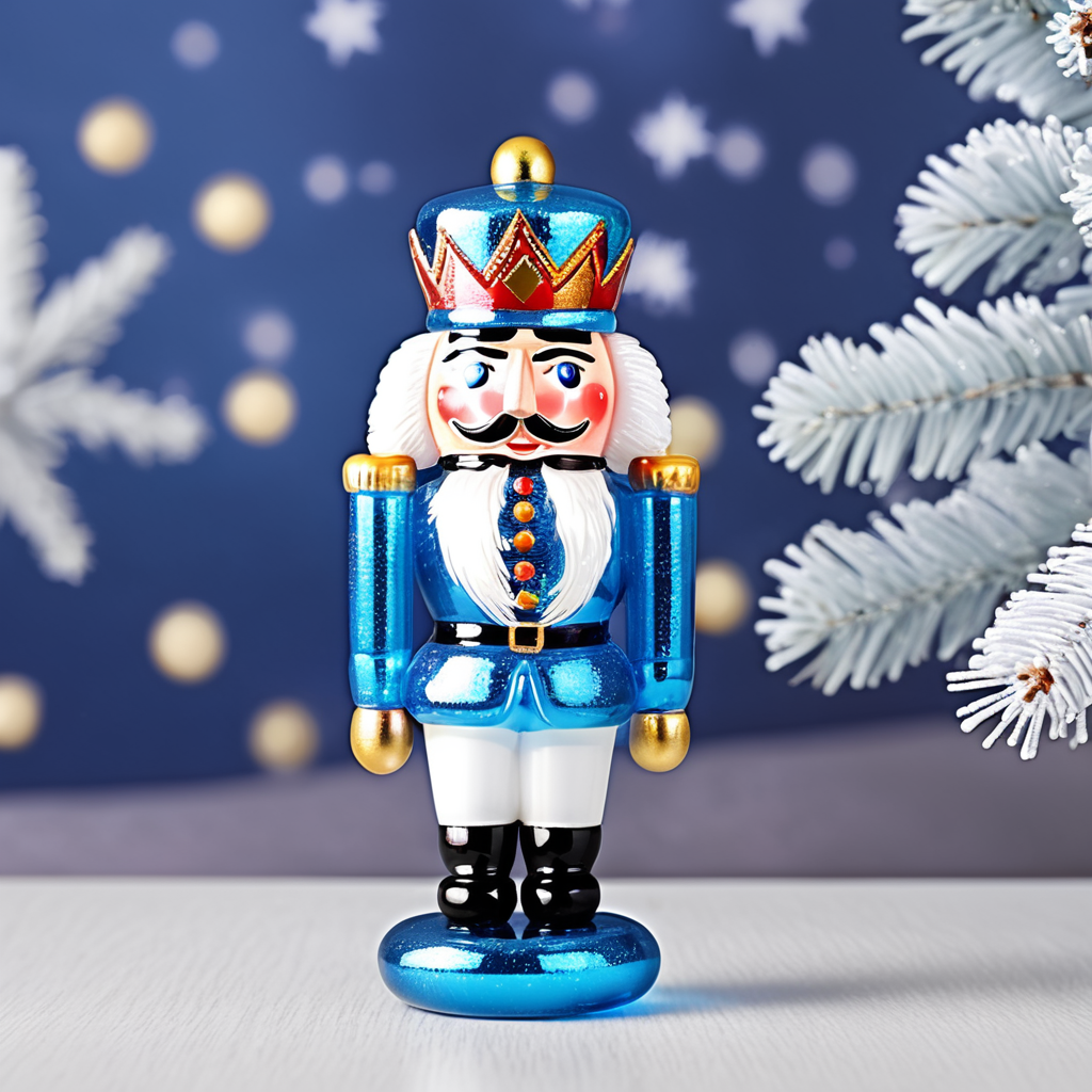 nutcracker small glass glass figure, Christmas toy for the Christmas tree