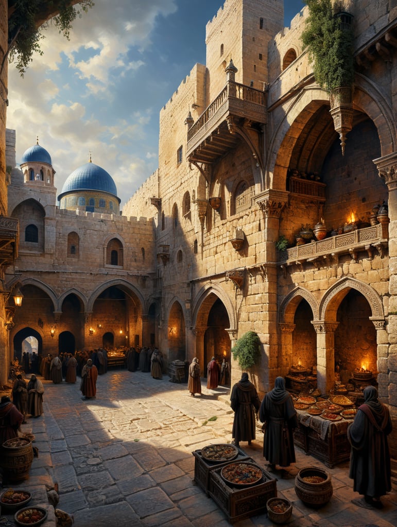 Jerusalem renaissanse oil painting