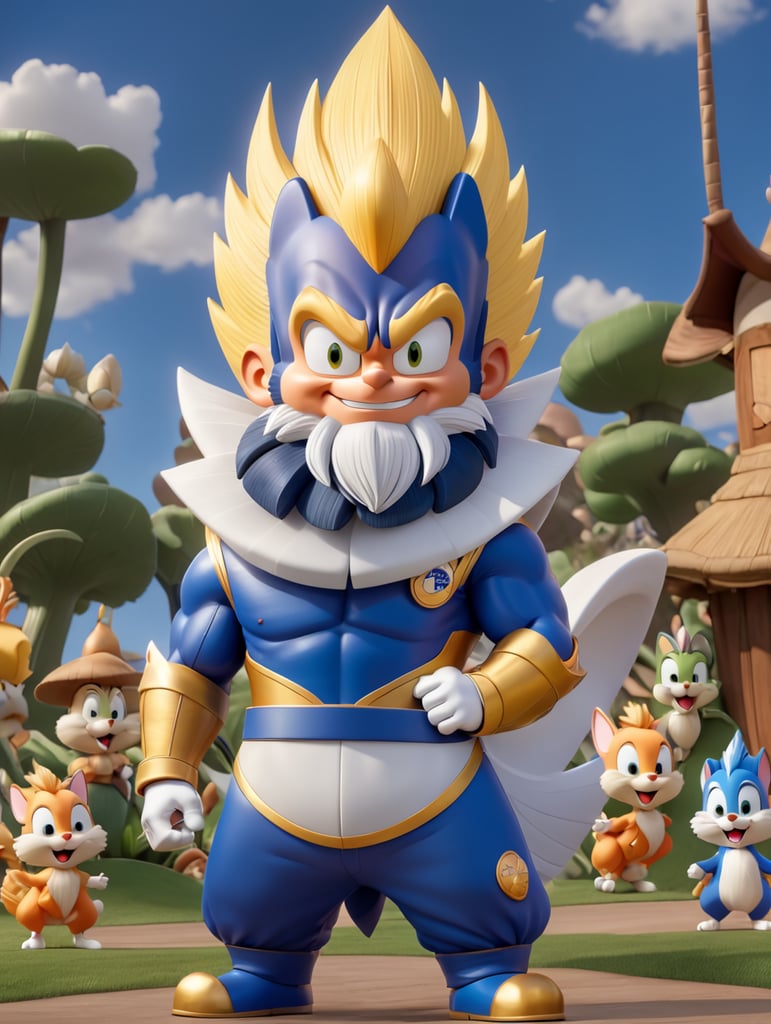 vegeta in a looney tunes costume