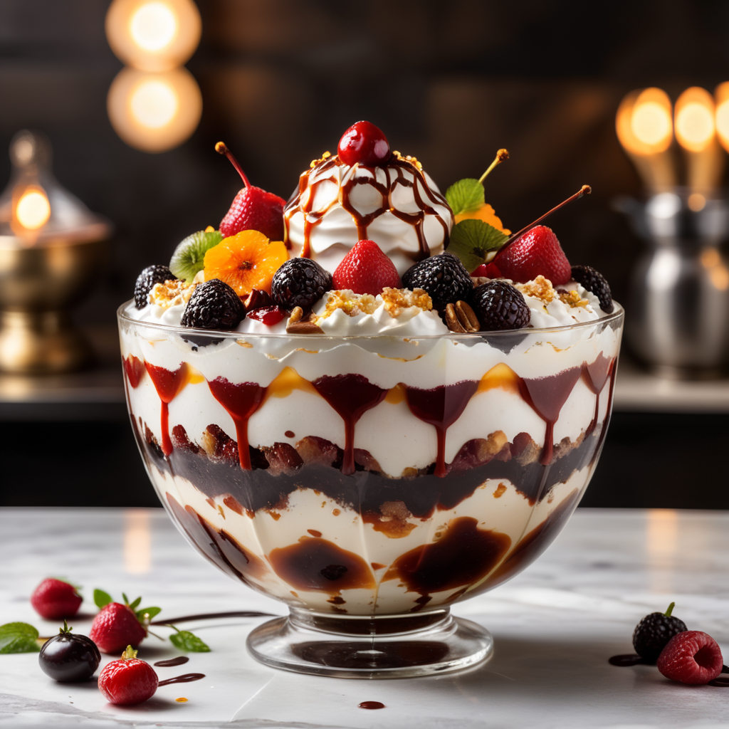 An sundae glass bowl full of food.