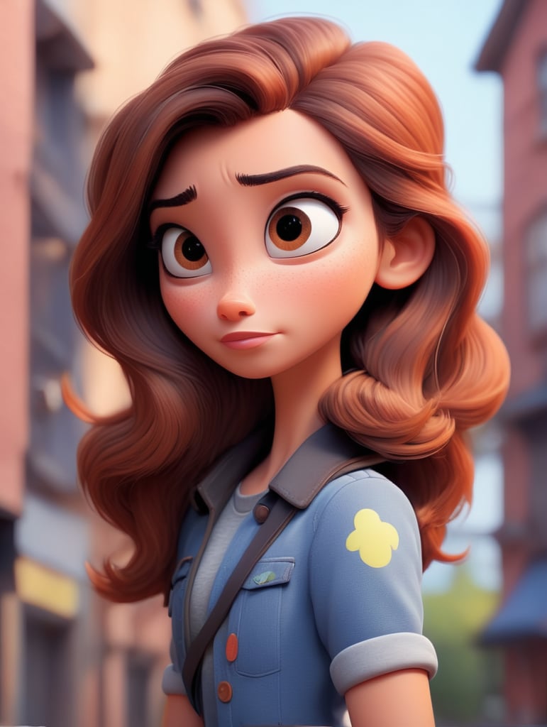 Тёмно коричневые волосы , карие глаза , телесный цвет кожи , средняя длина волос