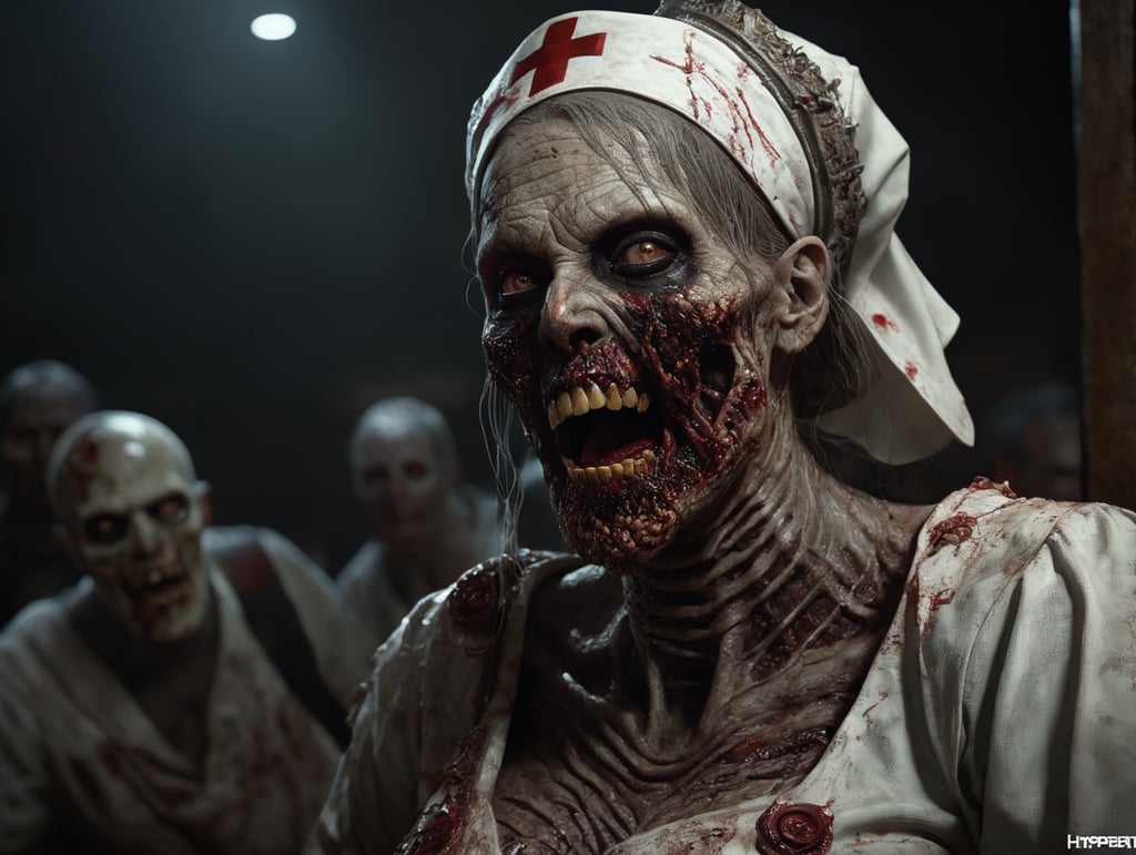 creepy death dark dead nurse monster zombie blood