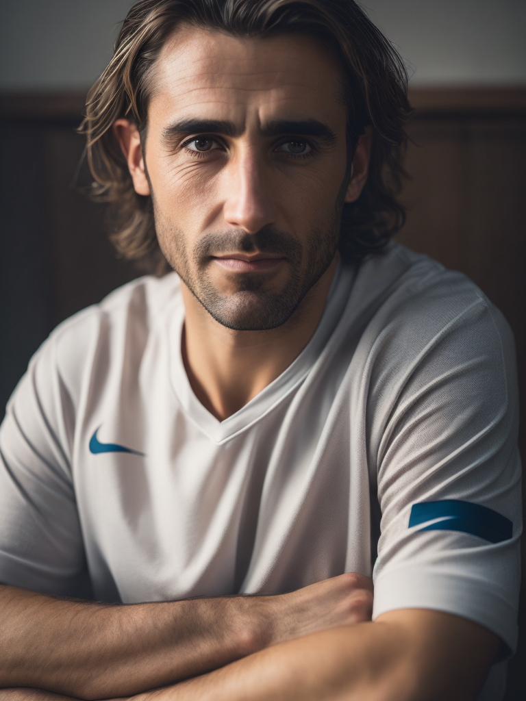 portrait of a soccer player Gabriel Batistuta