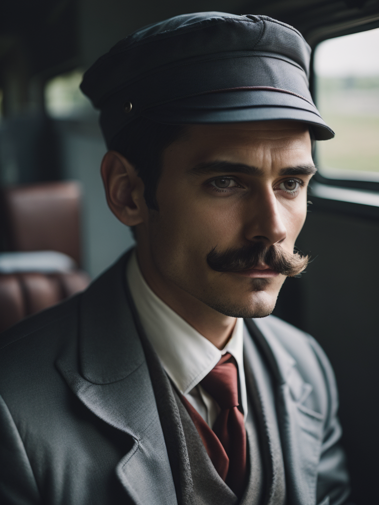 Premium Free ai Images | The Dapper Railway Operator
