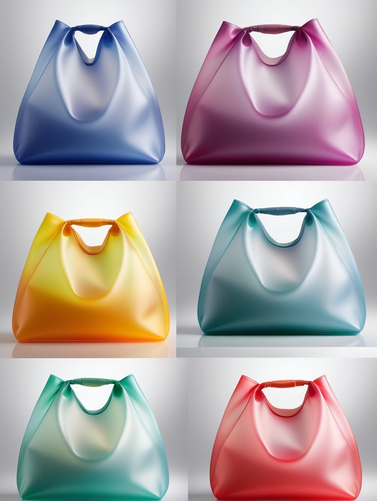 abstract soft body shapes inside a translucent bag, mixed material ::1 matte, glossy, flat finished, textured fabric ::1 in style of redshift rendering