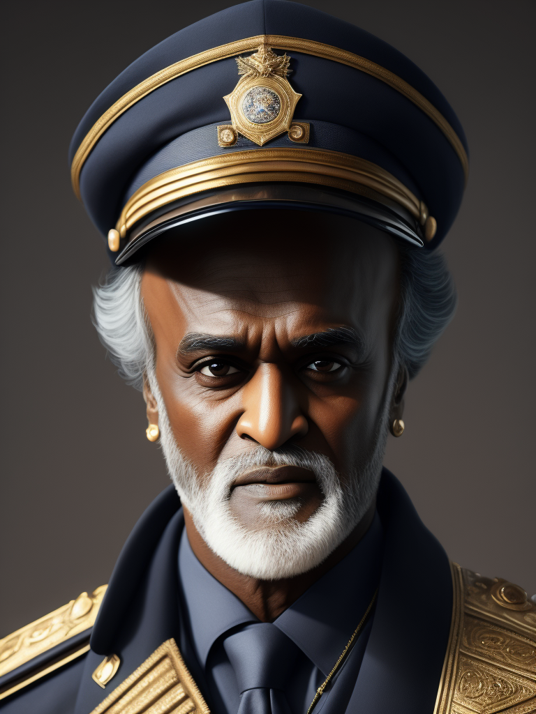 Superstar Rajinikanth in the role of police officer, Photo must be realistic, same as real rajnikanth