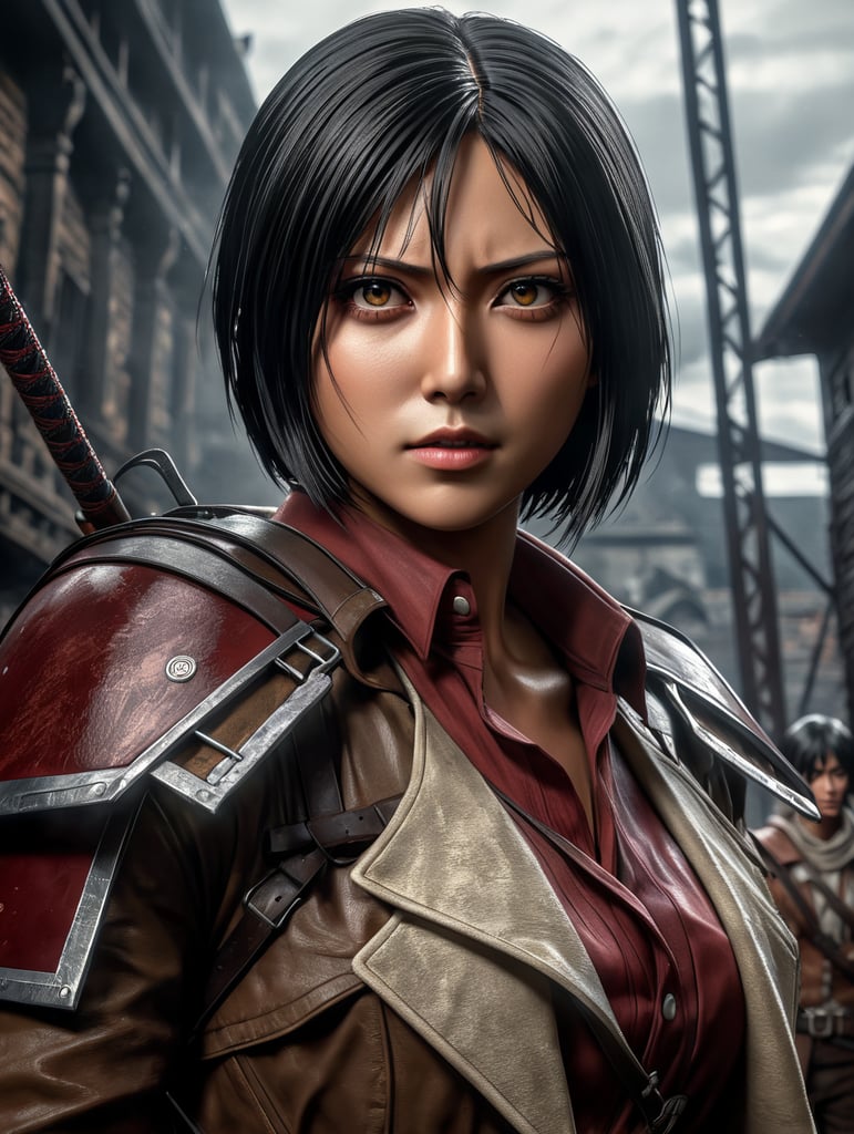 how would Mikasa Ackerman from the anime Attack on Titan look in real life?