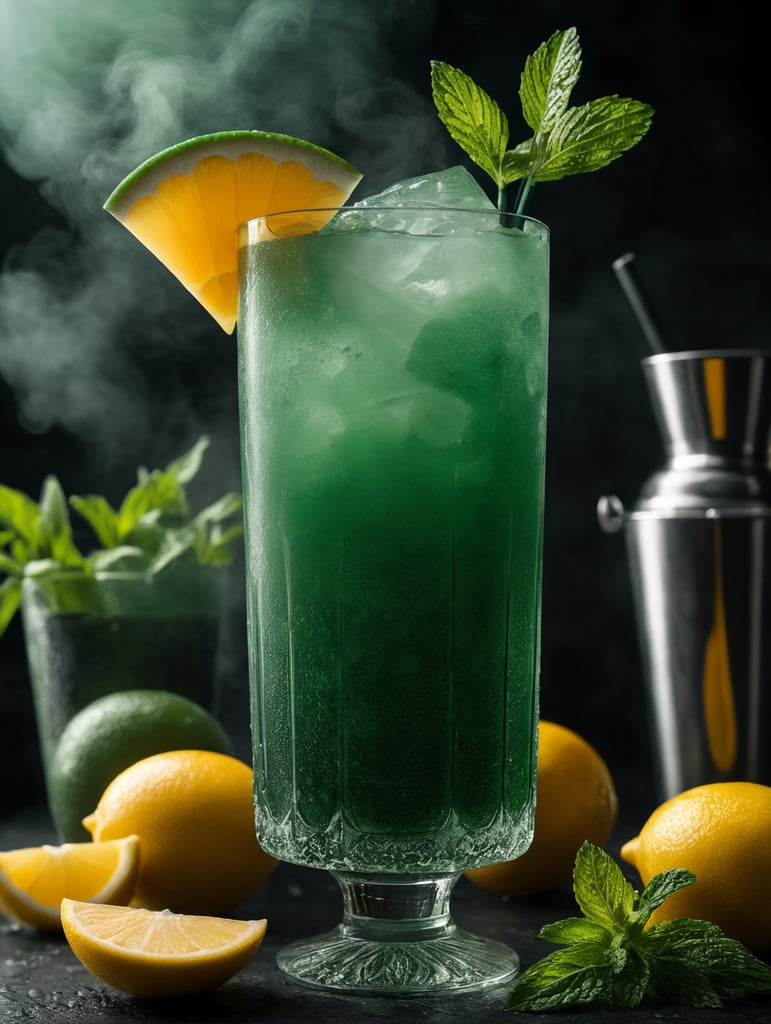 Cocktail green mist