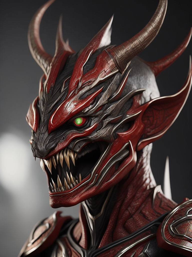 Close up image of Lord Zedd as demon creature, made in 3d, dark and intricate, devilcore, magewave,gamer's paradise demon ethereal d3d9, in the style of hyper-realistic sculptures, close-up intensity, unreal engine 5, hyper-realistic details, airbrush art, 32k uhd, intricate use of hatching, dragon art