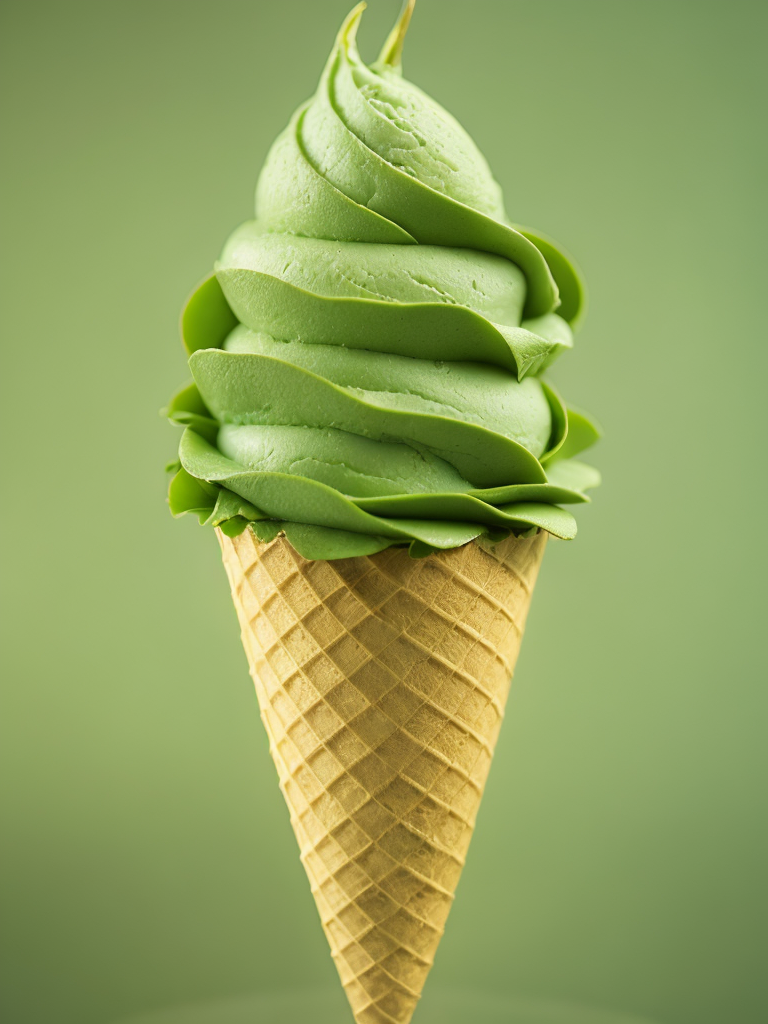 green ice cream cone