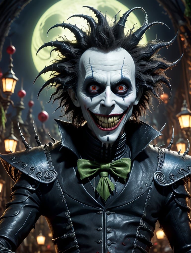 all tim burton movie characters, edward scissor hands, beetle juice, corpse bride, nightmare before christmas