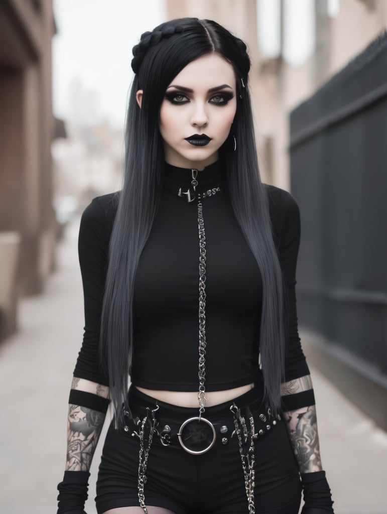 Fit goth girl