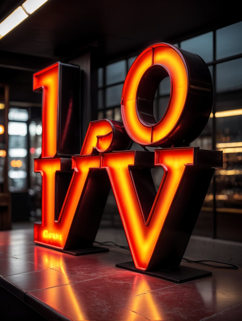 love neon sign, red color, neon