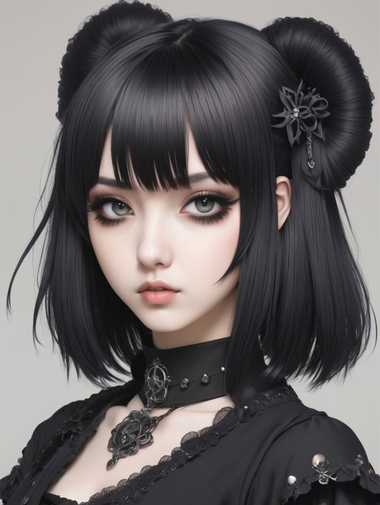 goth anime girl