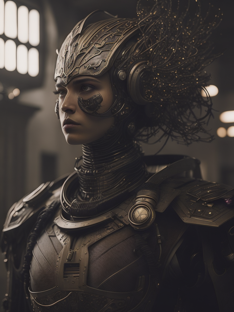 albumen black and white photograph of Victorian artist-painter argueing with Ai cyborg-robot artist, cinematic composition shot, cinematic color grading + photo taken by ARRI, + incredibly detailed, sharpen, details + professional lighting, photography lighting + 35mm, 50mm, 85mm, 100mm