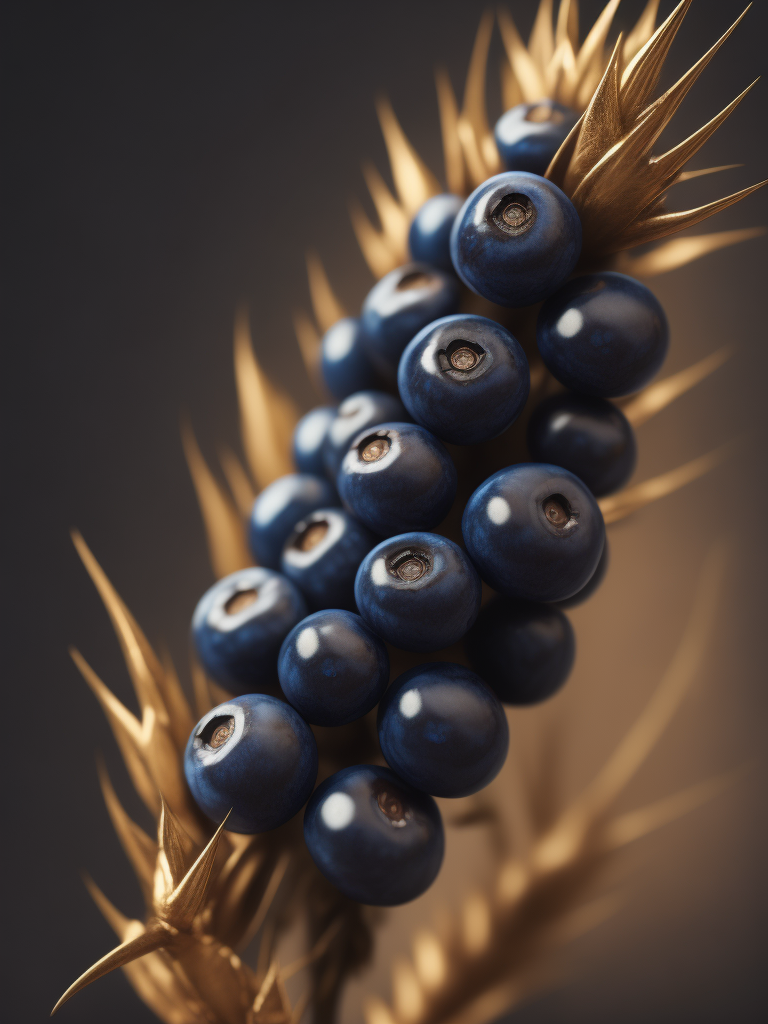 бусы из черники на колоске
