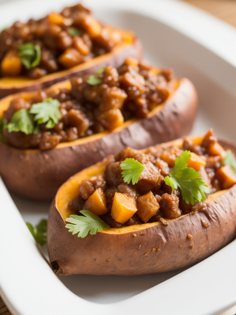 Cuban Picadillo Stuffed Sweet Potatoes