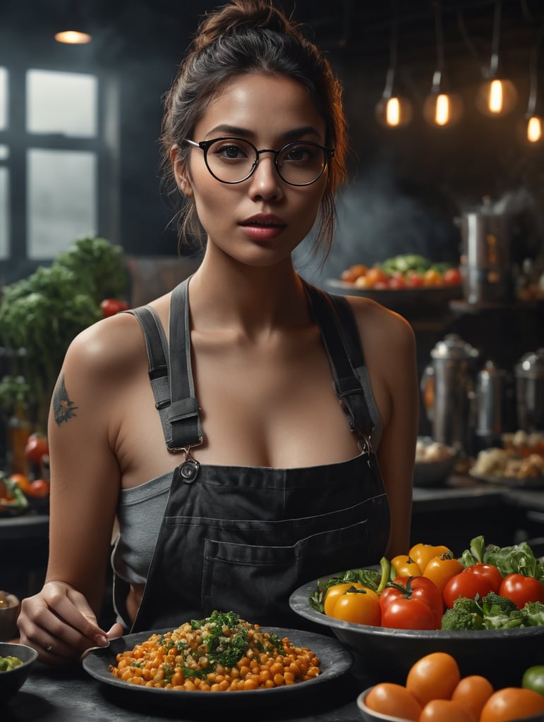 vegetarian, hipster, woman from new york, photography