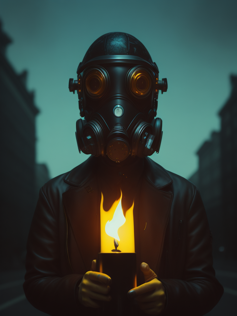 fashionable portrait of space ship alien monster, melted wax candle gas mask, vantablack, neon light, minimalistic design, futuristic, smooth forms, minimal details, givenchy, photographed by Romina Ressia, film still from Wes Anderson, award winning photography, arty pose, fashion, 200mm, HD, f 2.0, highly detailed, accurate