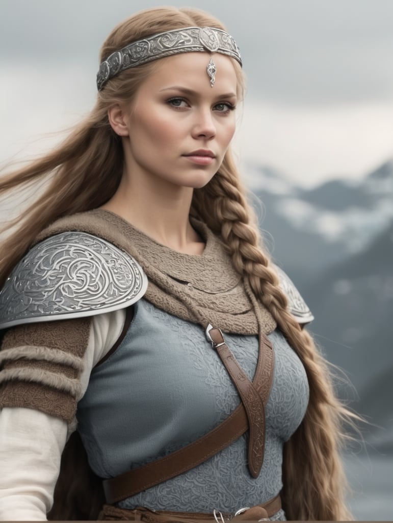 Viking princess in viking halñ