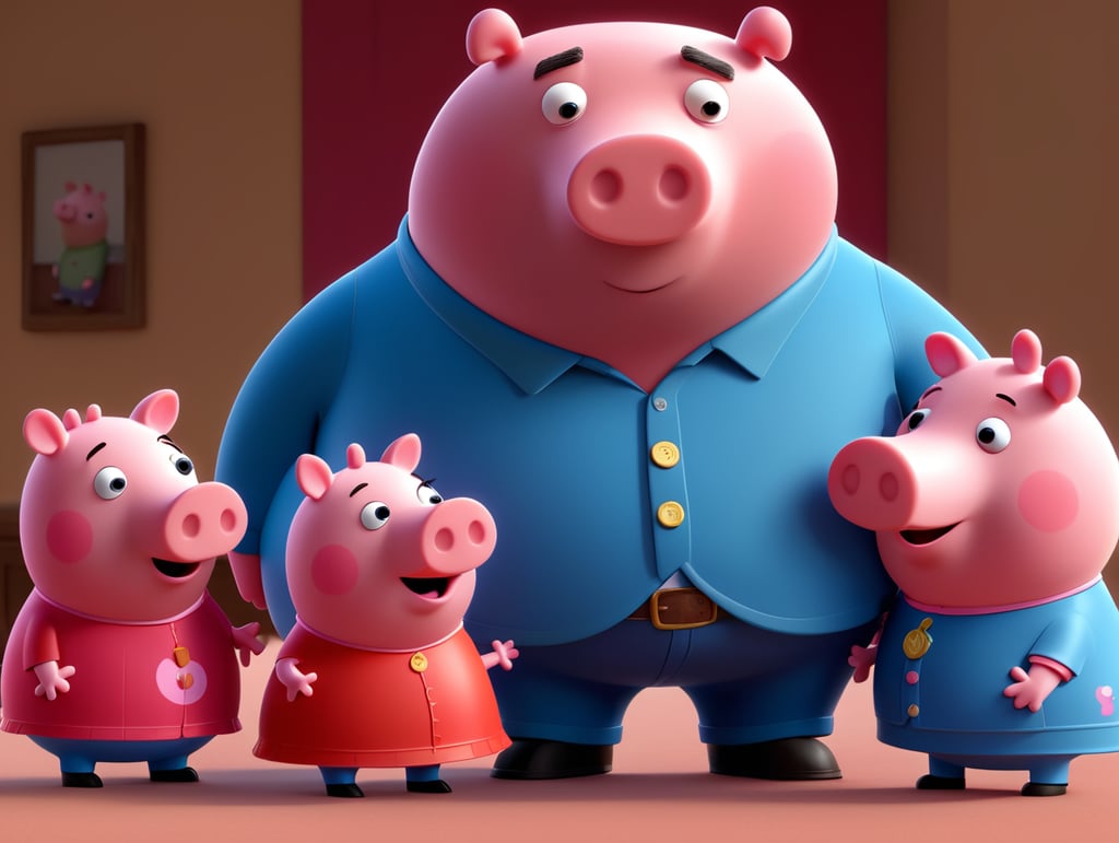 peppa pig le papa du dessin animé