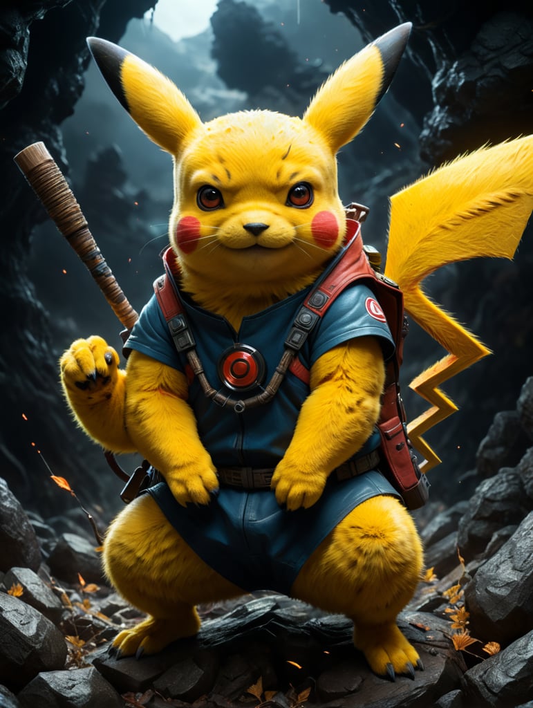 pikachu naruto style