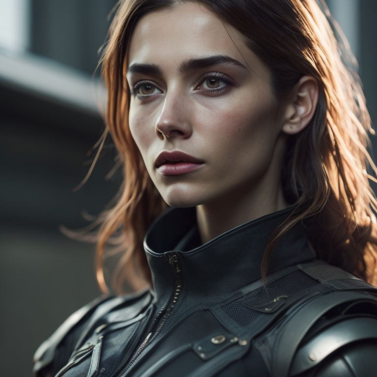 super soldier girl, slim, full detail face, killing eyes, europeans girl, white women, white skin, pretty face, small hip, narrow waist, xmech, high detail, realistic, photo quality, high quality, (photorealistic:1.4), science fiction, highly detailed, masterpiece, high-quality shadow, (face closeup)