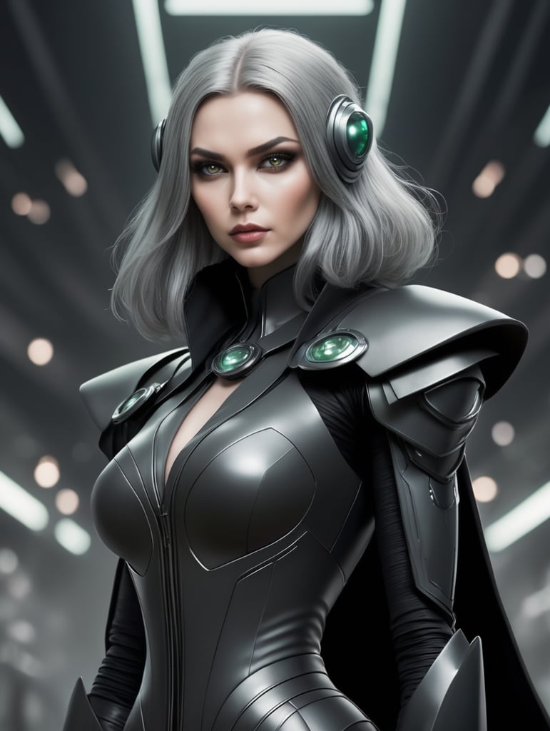 Dark witch superpower futuristic scientific