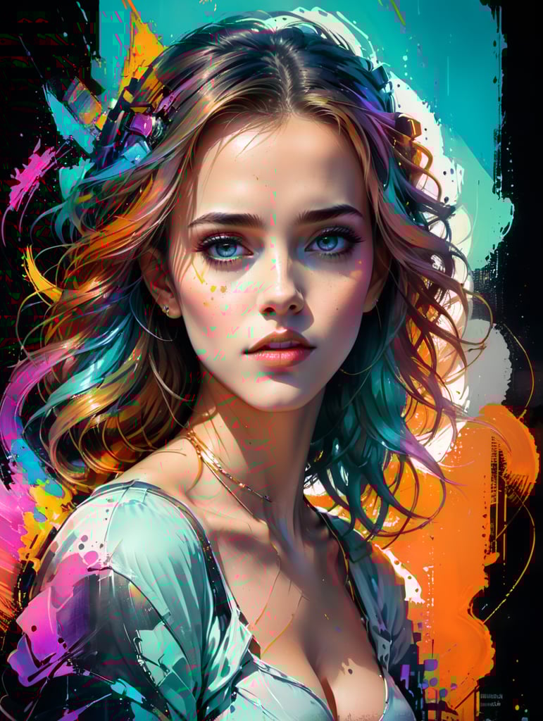 EmmaWatson Anime 90retro beautifulgirl beautifulwoman digitalart girl light neon neonlight woman neongirl stunninggirl