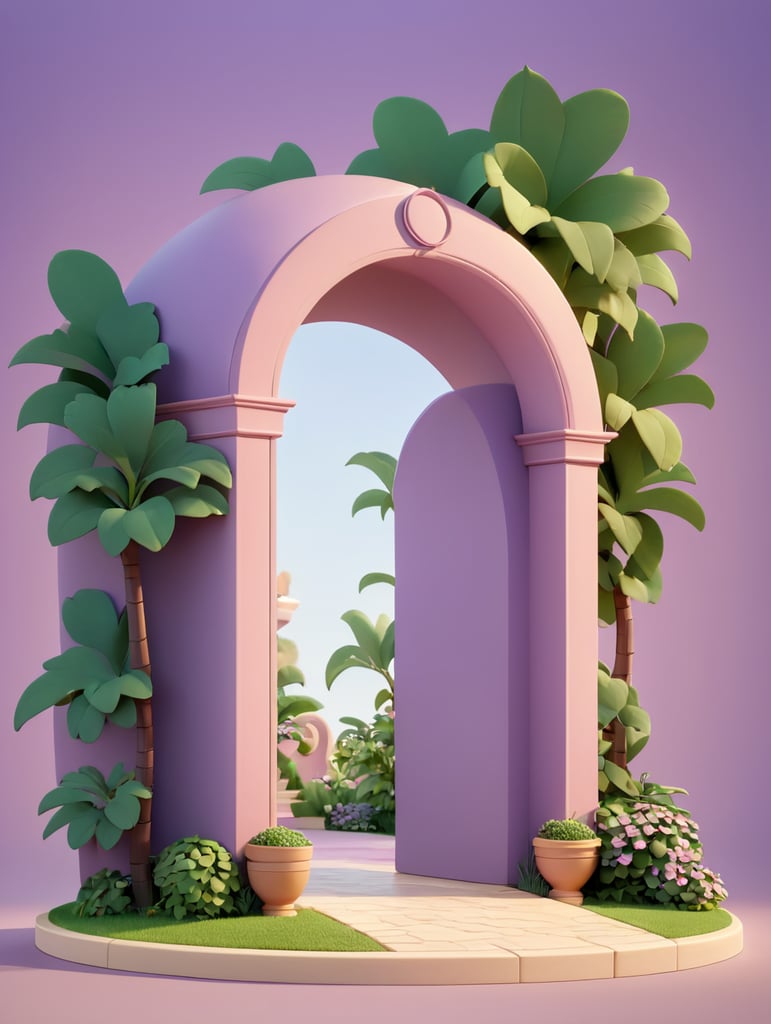arch product display mauve color
