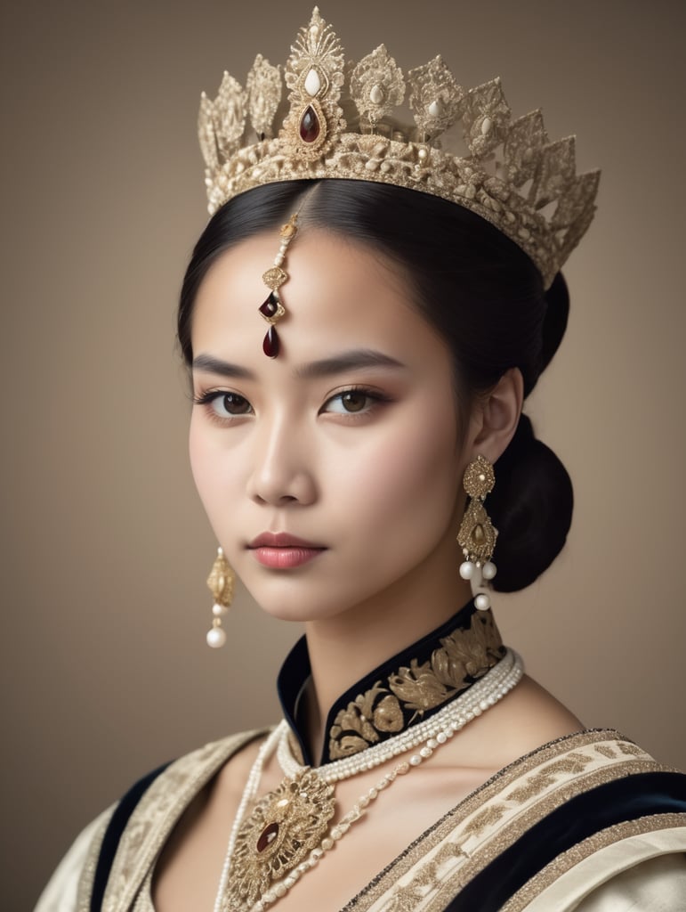 Young queen in Ceremonial dress