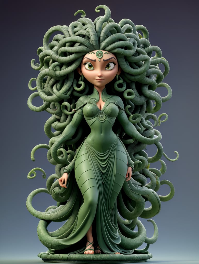 highly detailed full body of medusa