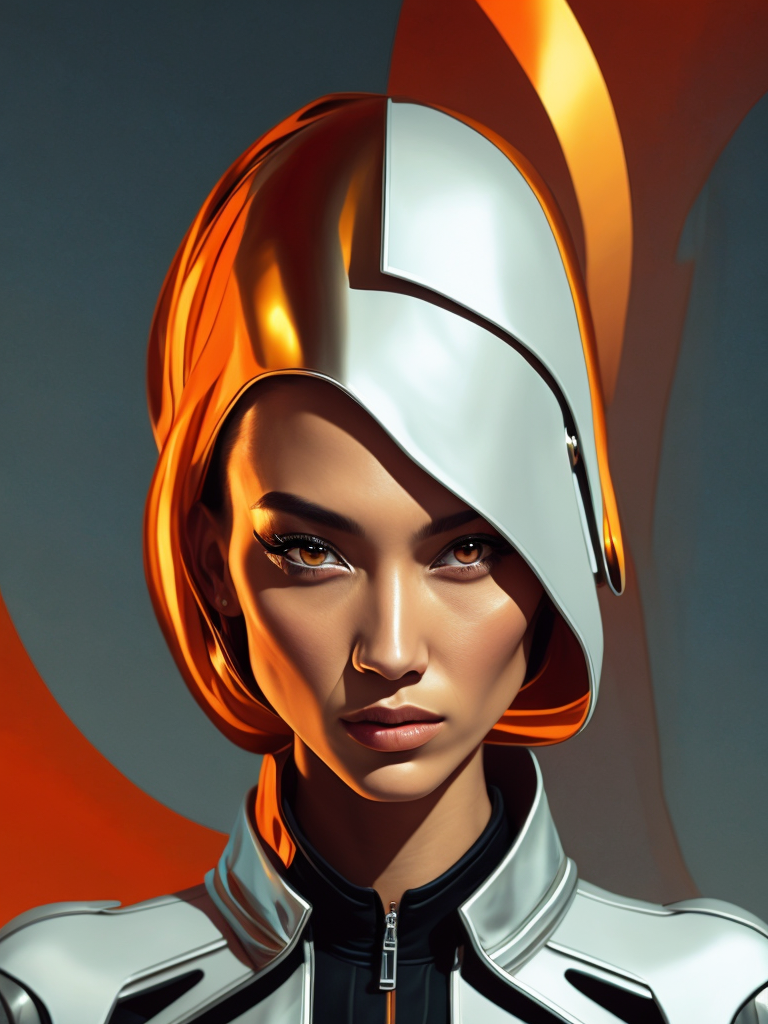 Ultra hd! realistic! helmut lang, fashion photoshoot, futuristic, beautiful face, female posing, chrome outfit, surreal landscape, photo in 90's fashion style, medium format, fuji superia 400, iso 400, surrealistic, 8k