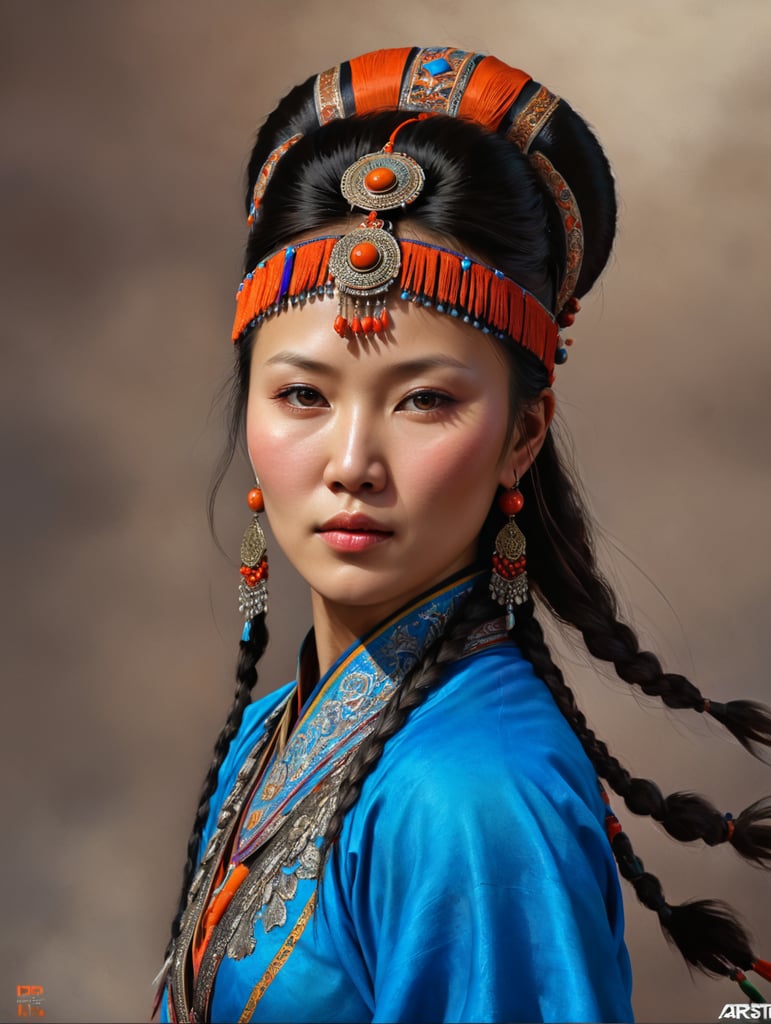 portrait of a Buryat woman