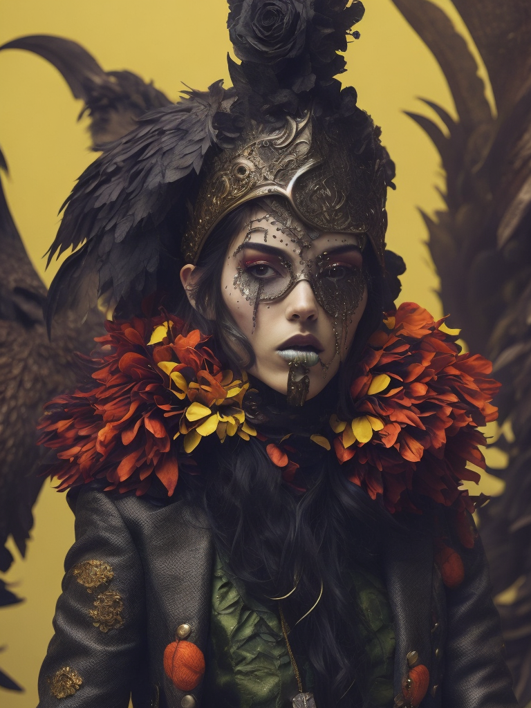 surreal fashion for monsters in alternate realities, showing off bold textures and colors, dynamic