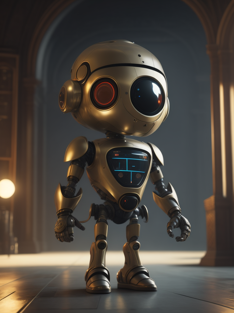 Electronik robot and ofice, unreal engine, cozy indoor lighting, artstation, detailed, digital painting, cinematic, character design by mark ryden and pixar and hayao miyazaki, unreal 5, daz, hyperrealistic, octane render