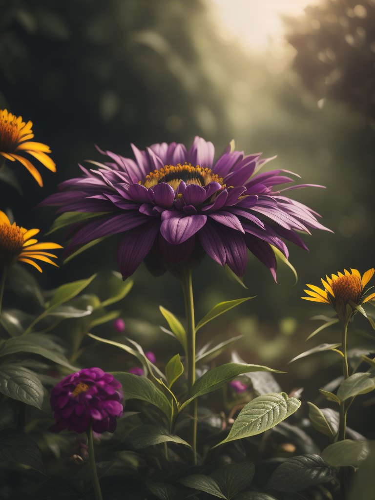 Beautiful garden flowers