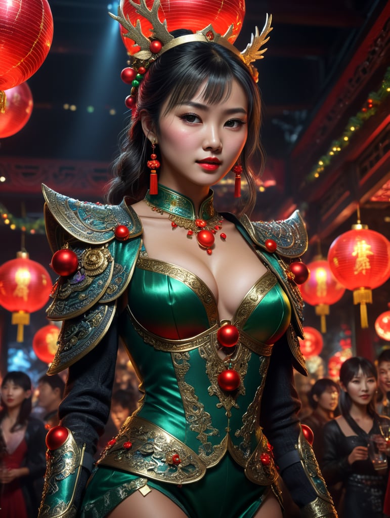 christmas party, chinese girl, nightclub