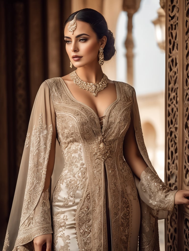 Caftan traditionnel, morrocan style, corset-style dress, haute couture, luxury, fashion design elegant