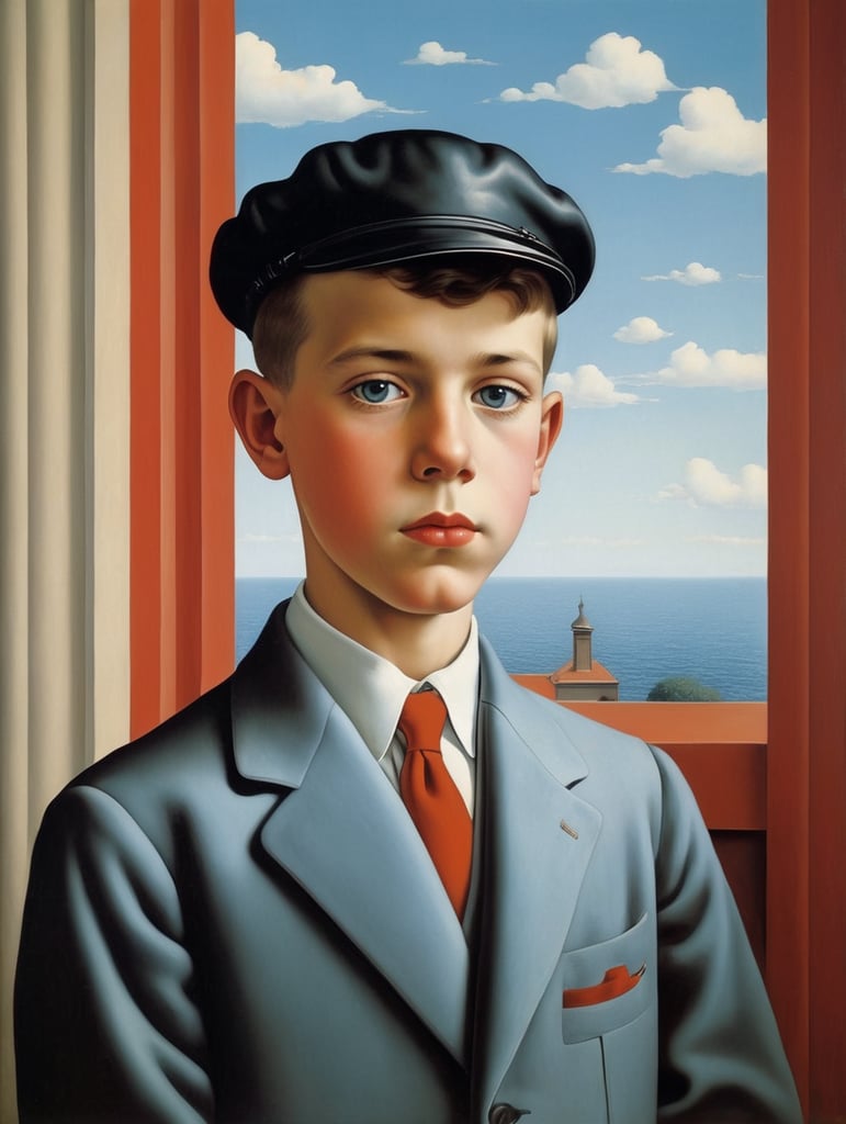 Beautiful boy by rené magritte