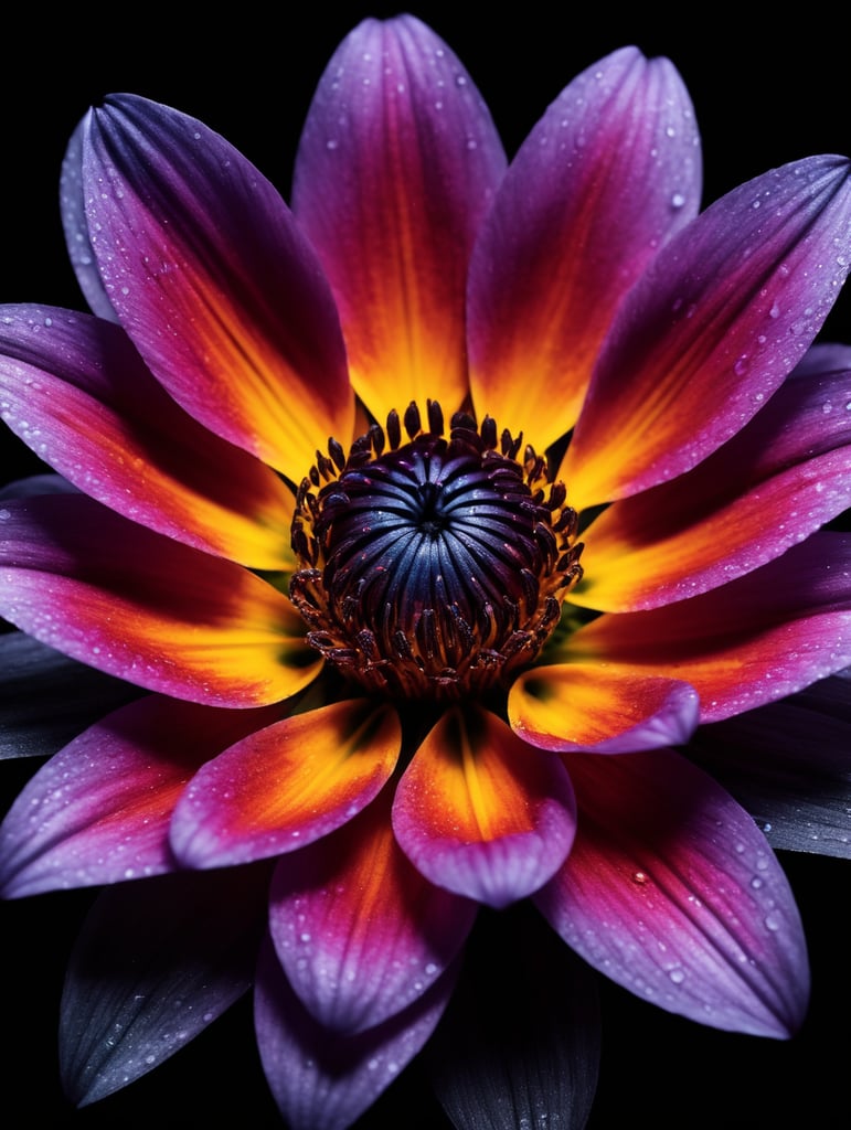 colorful photo of a flower photographed with macro lens, colorfull