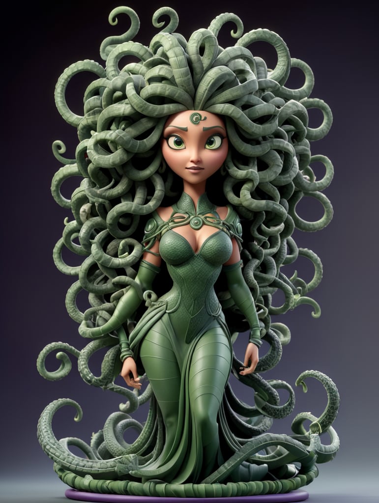 highly detailed full body of medusa